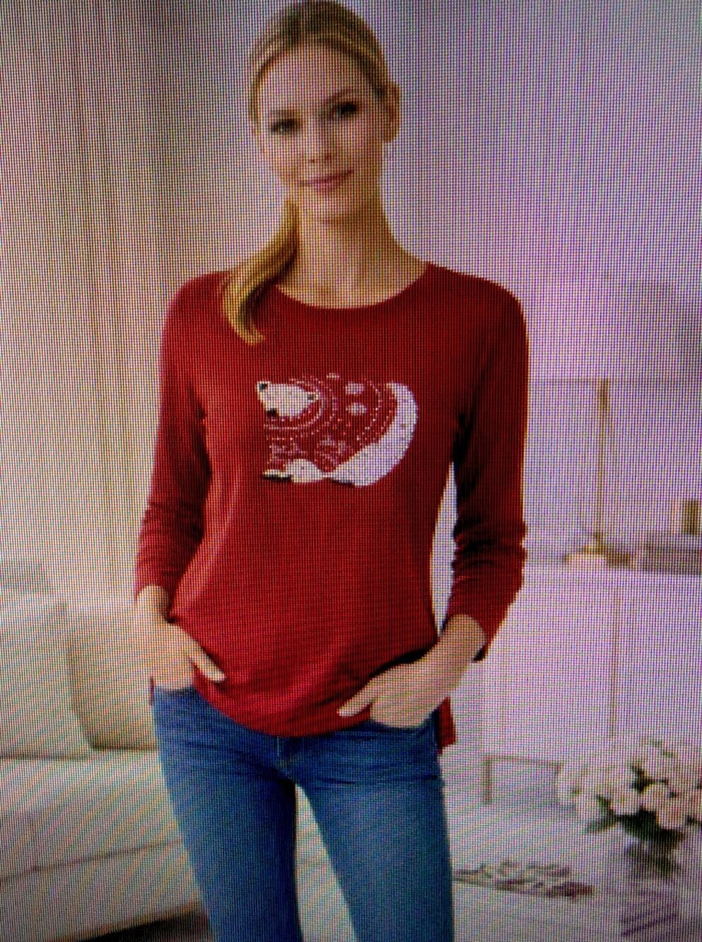 Talbots large Red Polar Bear Sequin winter holiday Christmas Party Teacher